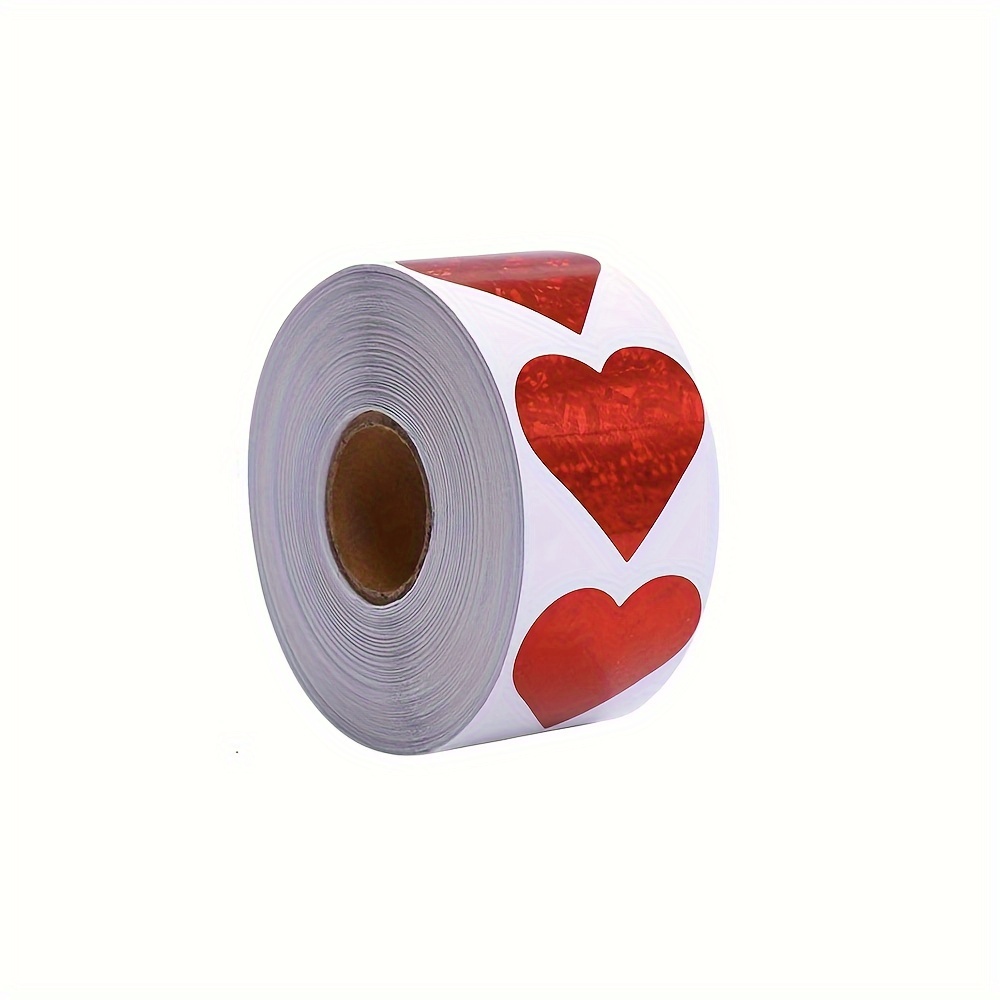 Heart Shape Of Red Stickers Seal Labels Stickers - Temu