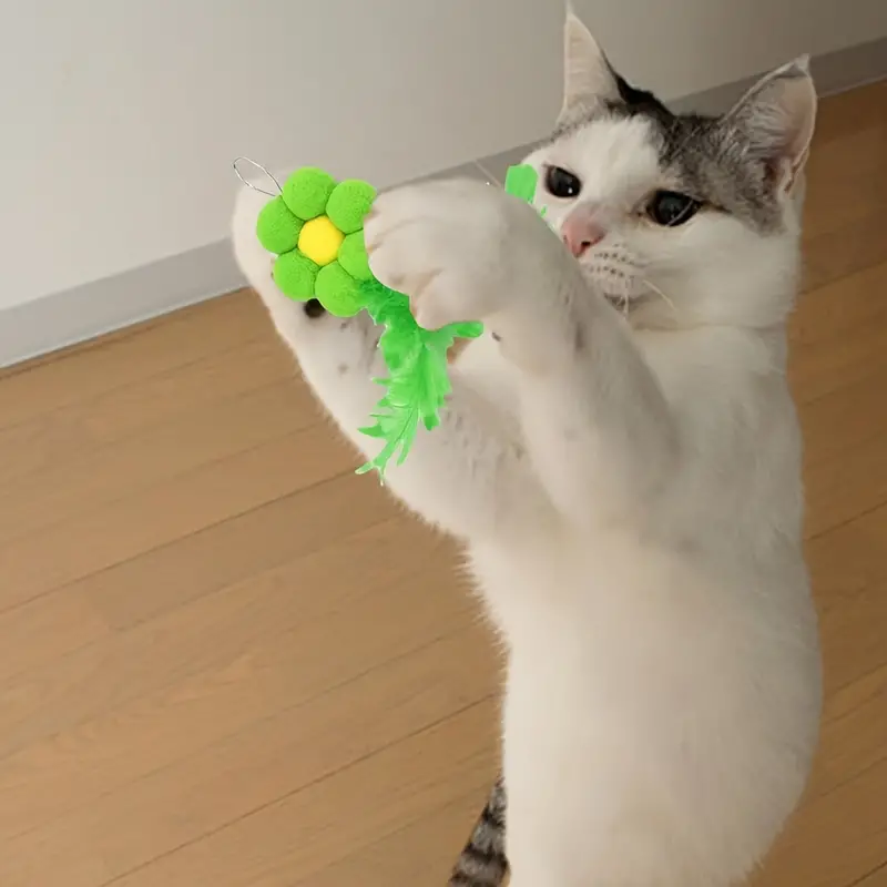 Feather Toy For Cats Cat Toy Feather Wand With Bell Cat - Temu United  Kingdom