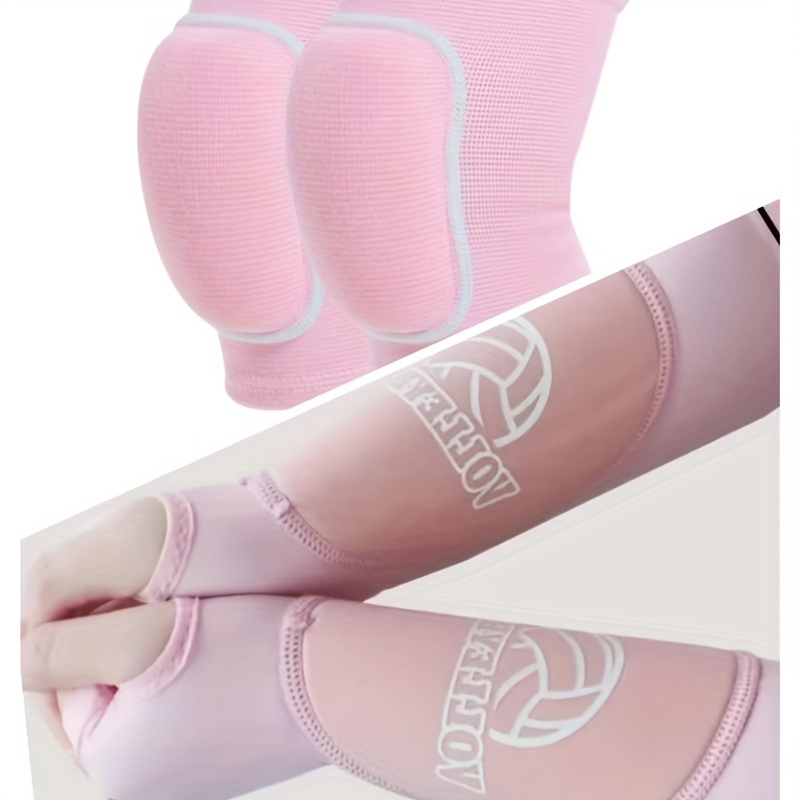Rodilleras de voleibol y rodilleras de voleibol con almohadilla de  protección, mangas para antebrazo para pasar con almohadilla de protección