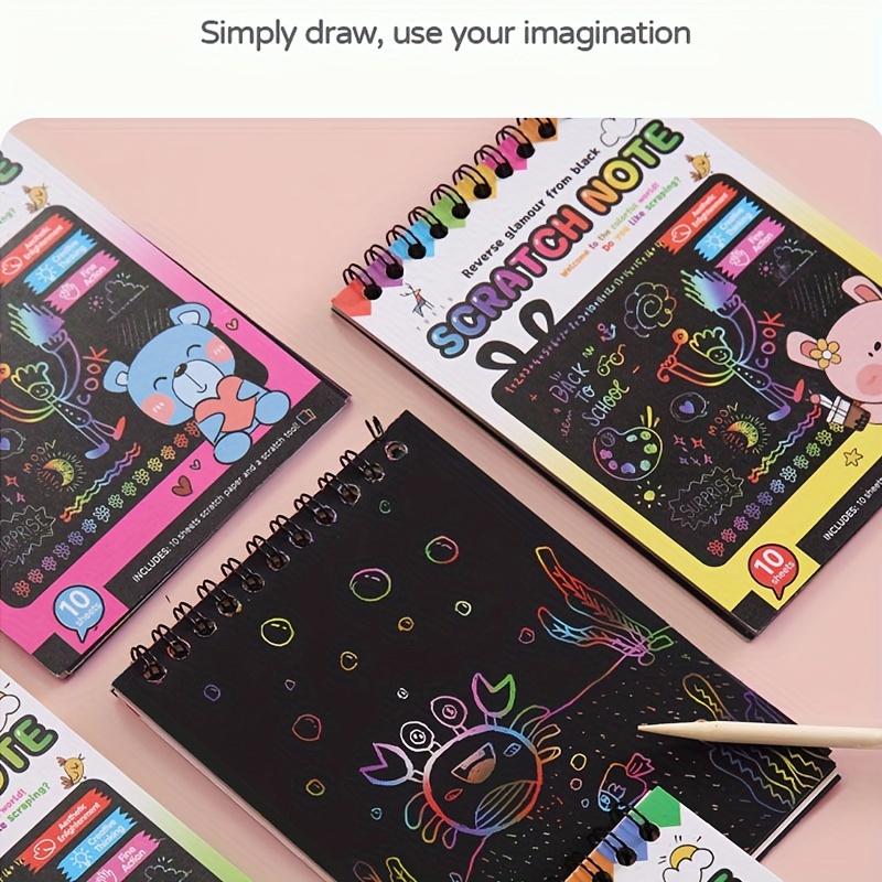 Students' Scratch Paper Book Colorful Diy Scratch Art Book - Temu Austria