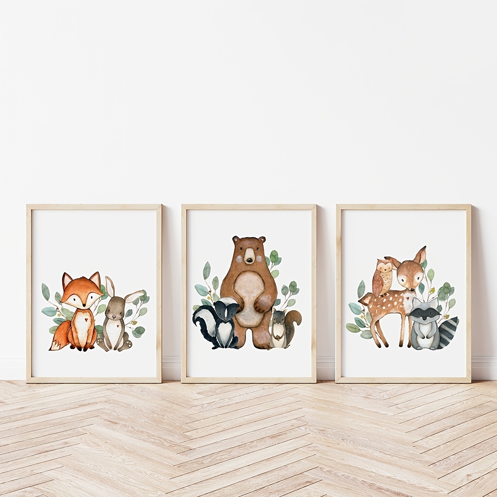 Personalized Woodland 10x10 Tabletop Canvas for Nursery