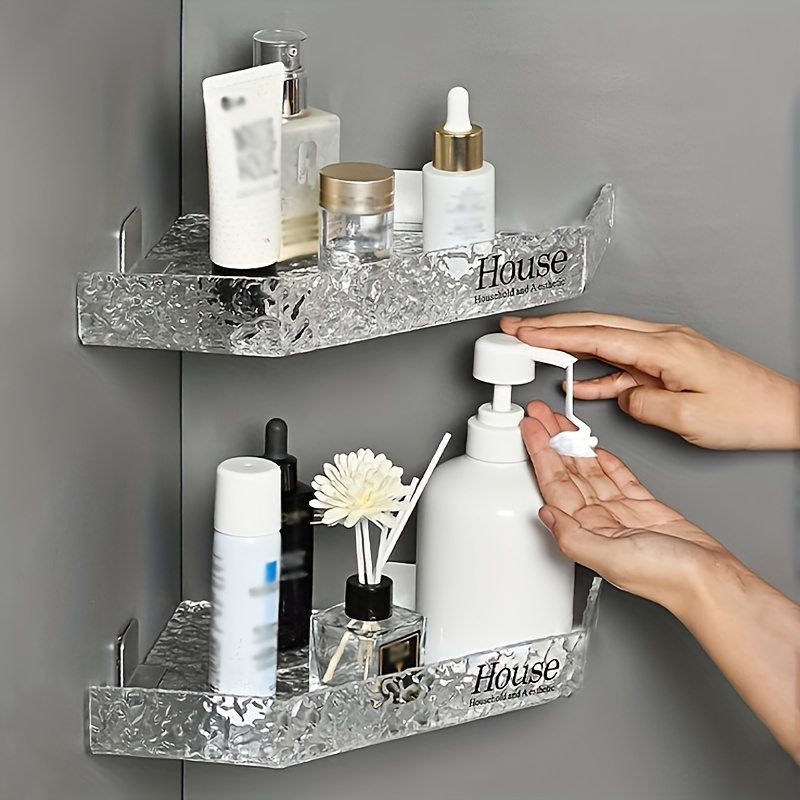 Kitchen bathroom Toiletries Rack Punch-Free Wall-Mounted Household