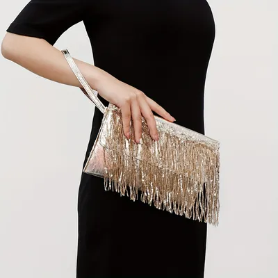 Cheap Golden Evening Clutch Bag Women Bags Wedding Shiny Handbags Bridal  Metal Bow Clutches Bag Chain Shoulder Bag