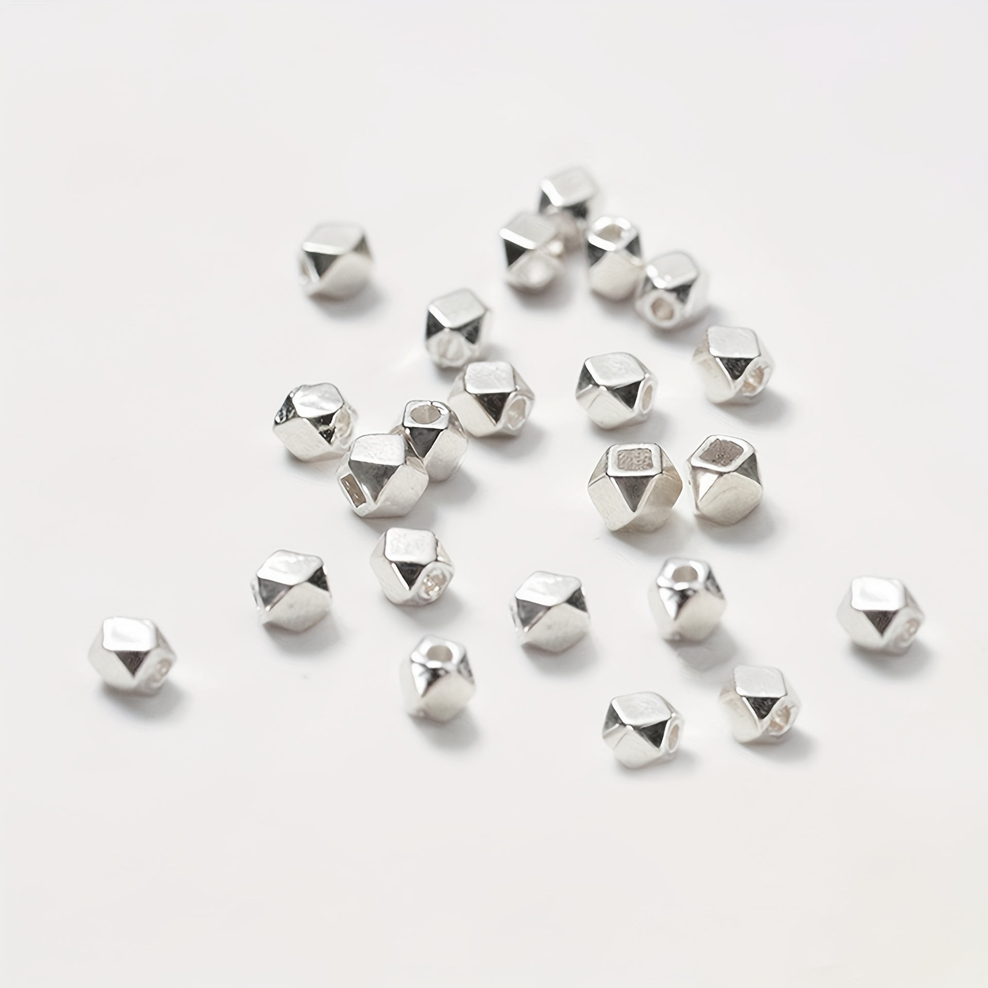 S925 Sterling Silver Spacer Beads For Jewelry Making Diy - Temu