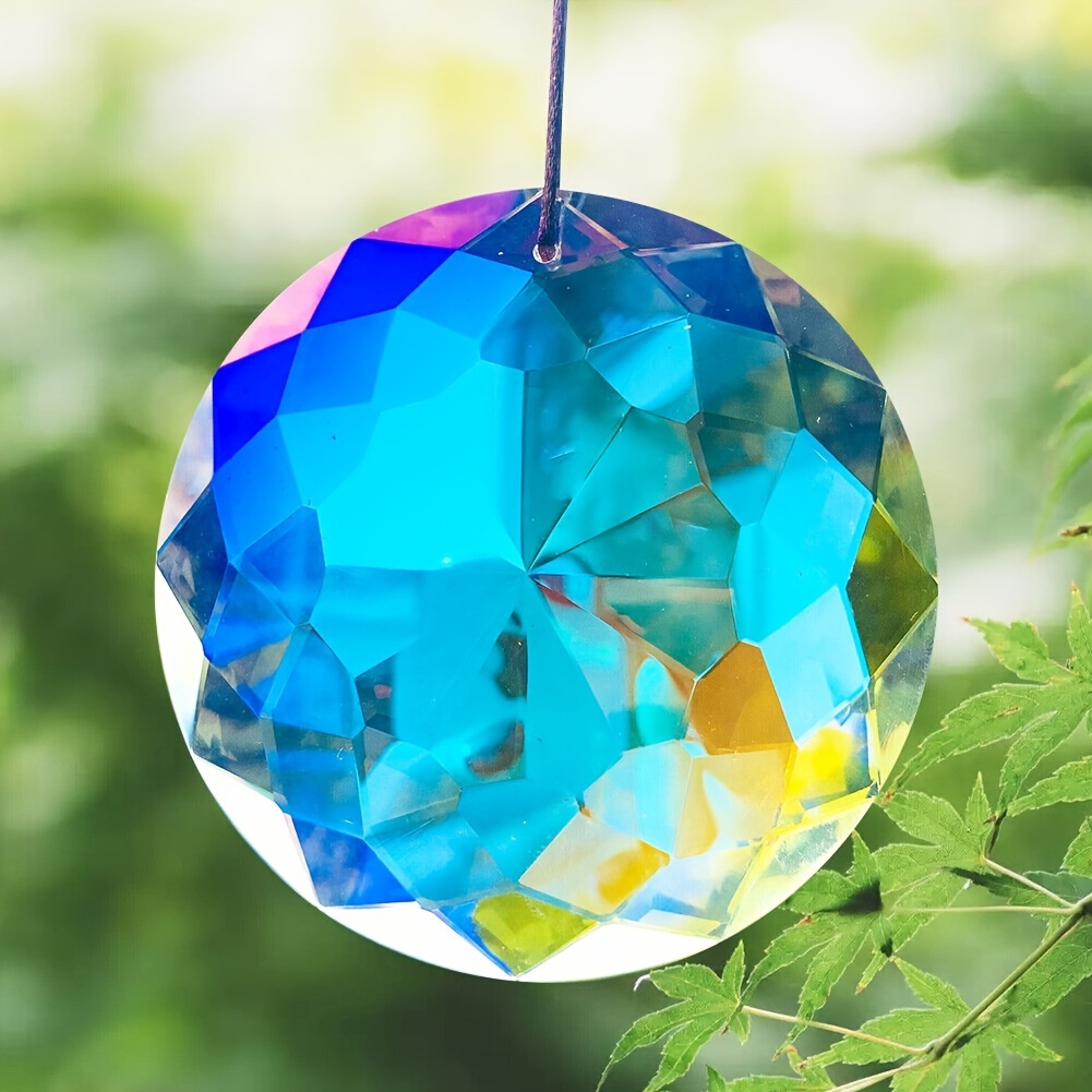 Crystalsuncatcher 30mm Vintage Feng Shui Faceted Decorating Crystal Ball  Prism Pendant Suncatcher Multi-Color Hanging Pendant Suncatcher 12pcs