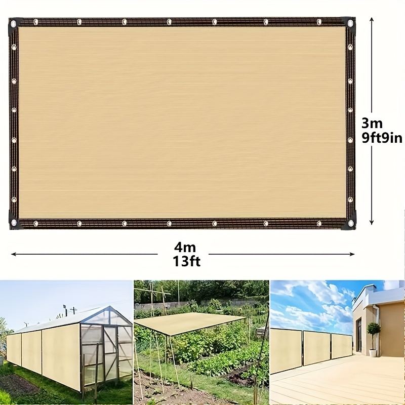 LATUAL 40% Sonnenschutztuch Schattennetz 3x4m 5x6m 7x9m 8x10m Grünes  Garten-Schatten-Netz Mit Ösen, Sonnenschutz Für Pergola, Terrassenpflanzen