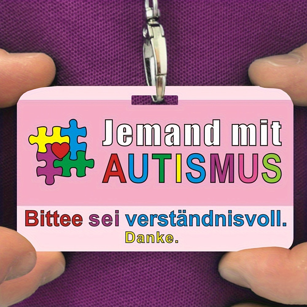 ADHD and Autism Awareness Card with Lanyard