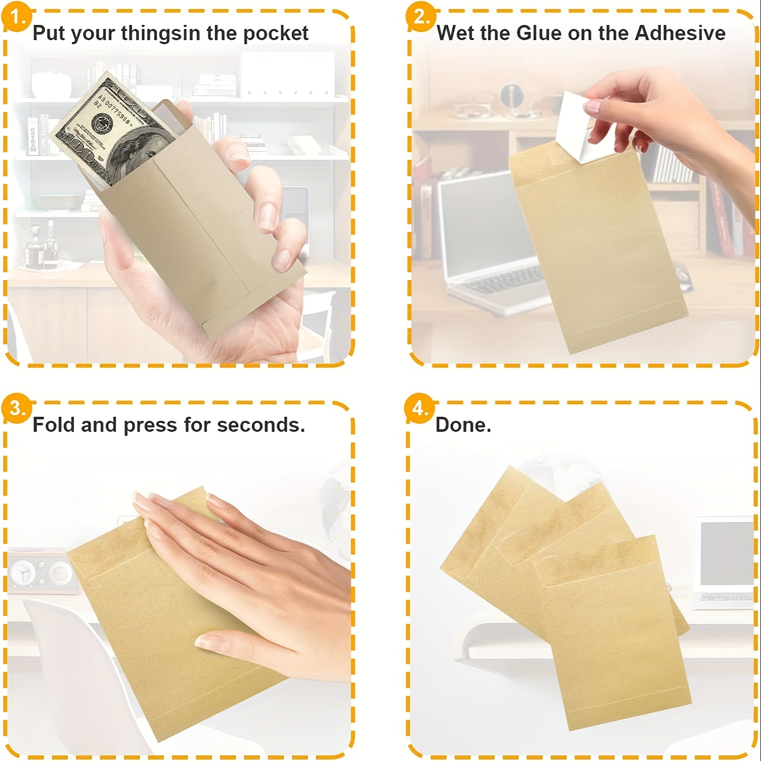 Self sealing Seed Envelopes seed Packetsenvelopes garden - Temu