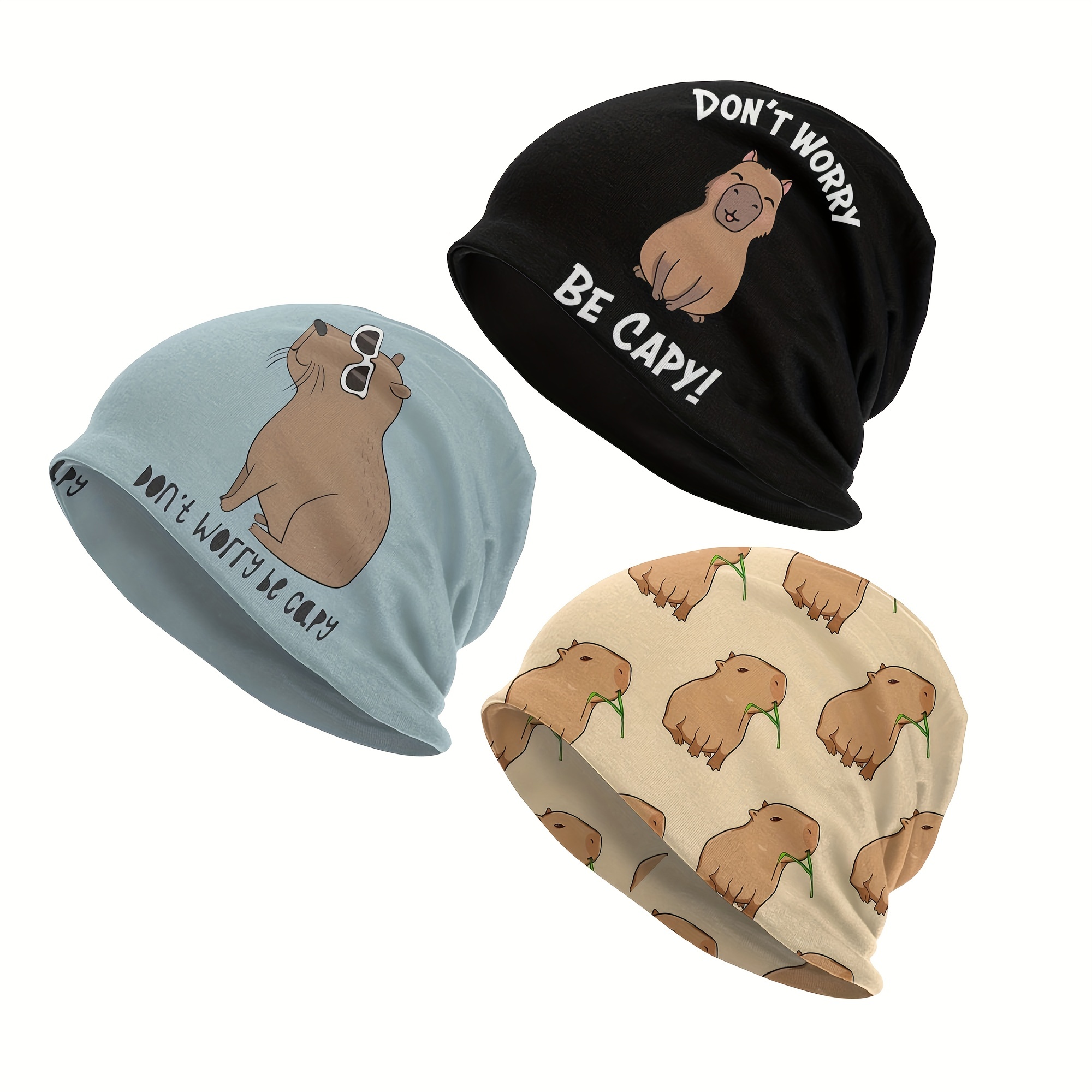 1pc Capybara Cute Animal Bonnet Hats Men Thin Skullies Beanies Hat Ideal  Choice For Gifts, Today's Best Daily Deals