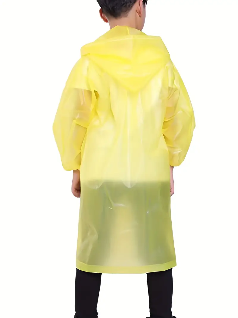 childrens raincoat reusable raincoat hooded waterproof raincoat rain cape rain ponchos for boys and girls suitable for 6 10 years old details 0
