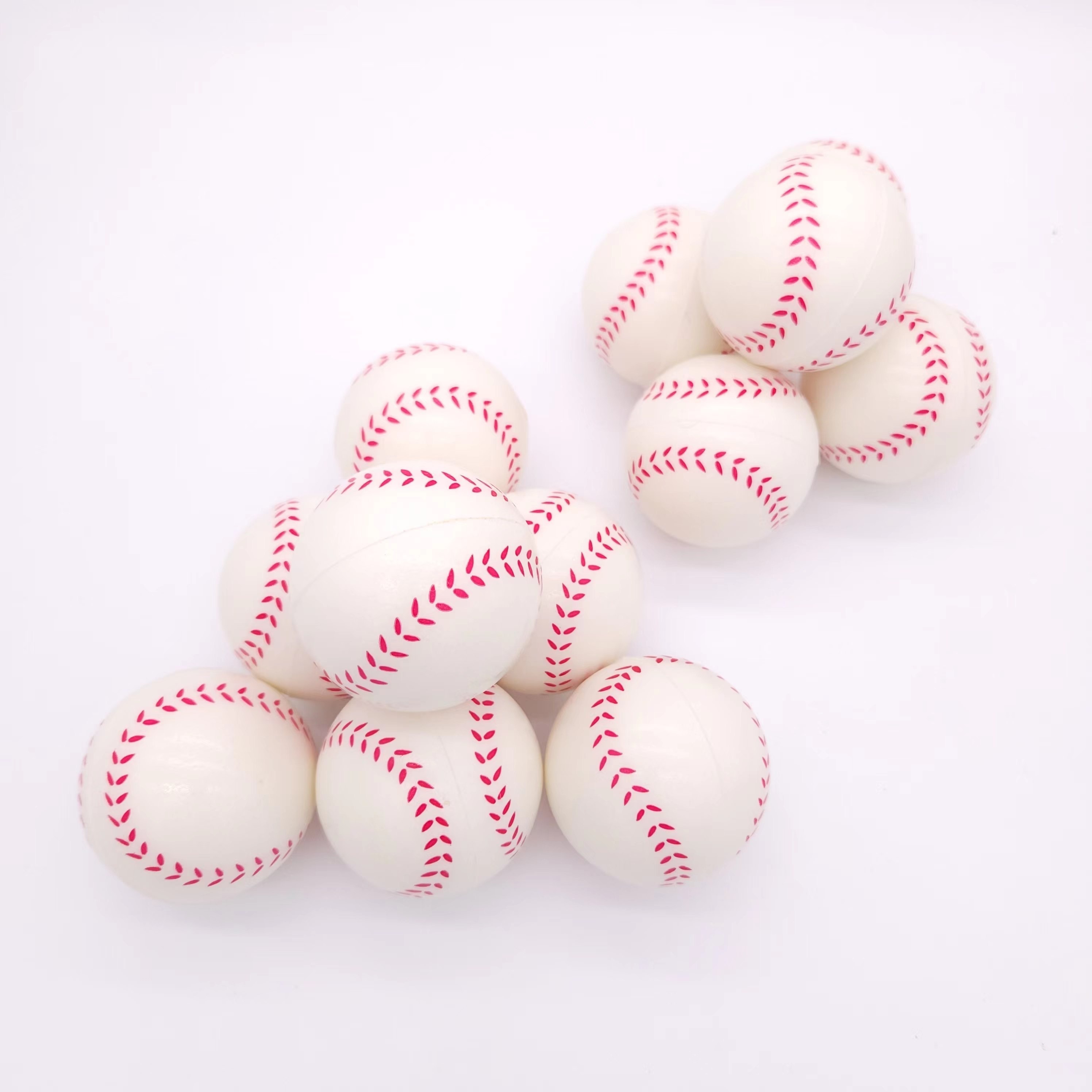 12pcs PU Foaming Sponge Ball Baseball Stretch Squeeze Toy Decompression