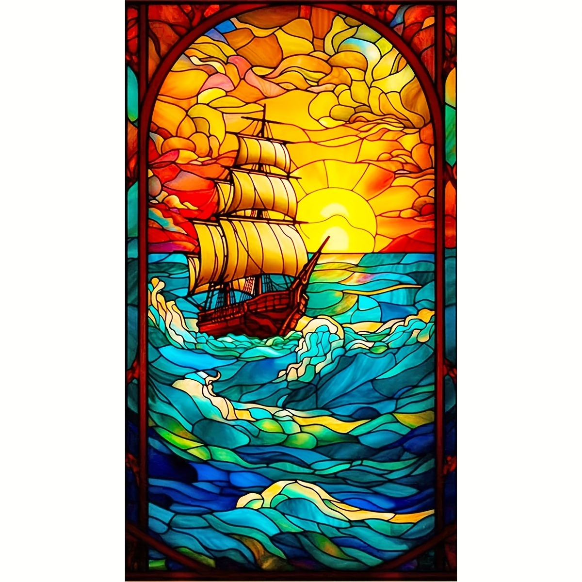 Colorful Stained Glass - 5D Diamond Painting 