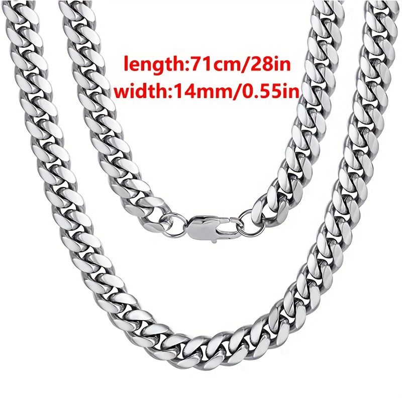 Stainless Steel Chains Necklaces Cuban O Chain for Men Women Hip Hop Punk DIYJewelry1.5MM 2mm 3mm