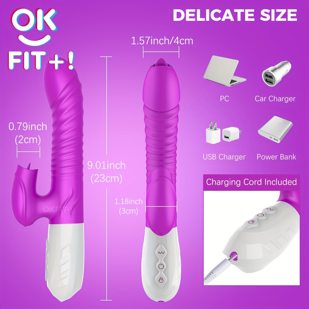 1pc Rabbit Vibrator For Women Bunny Ears For Clitoris G Spot Stimulation Waterproof Dildo Vibrator With 7 Powerful Vibrations Rechargeable Heating