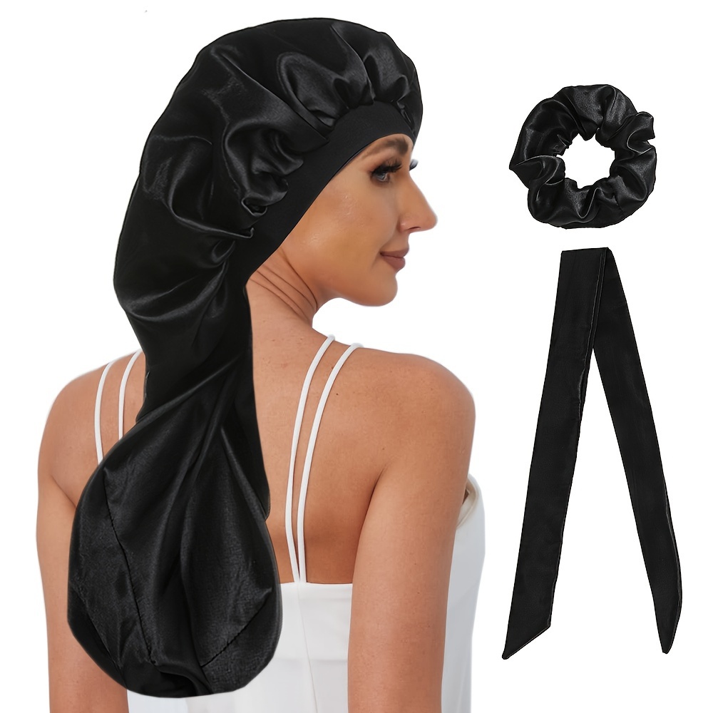 Satin Bonnet Silk Bonnet Hair Bonnet For Sleeping Reusable - Temu