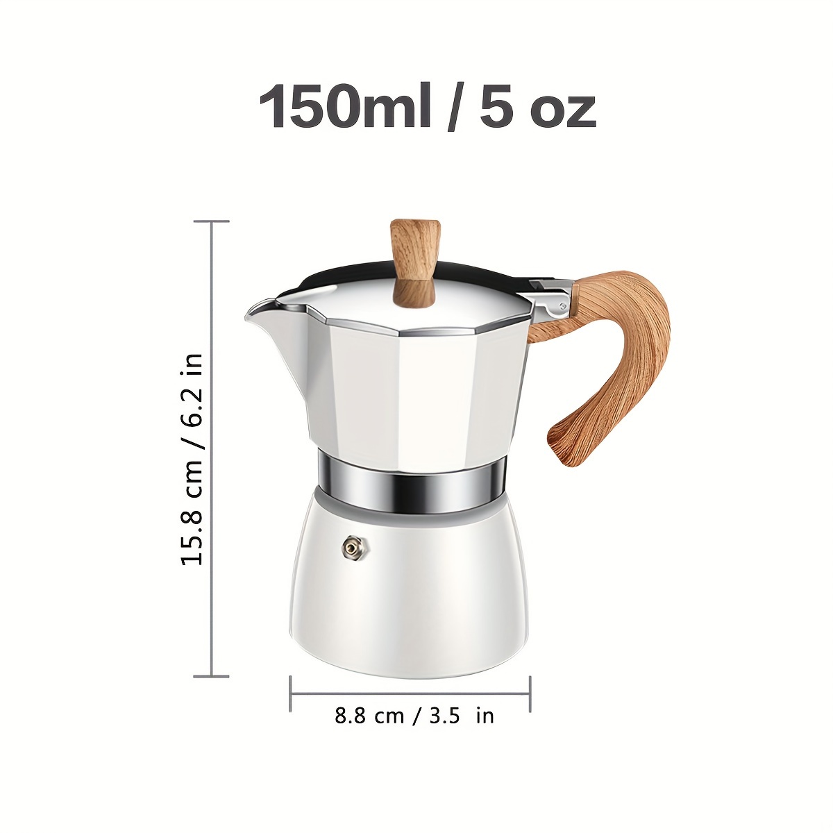 1pc Coffee Pot, Moka Pot, Italian Coffee Maker, 5oz Stovetop