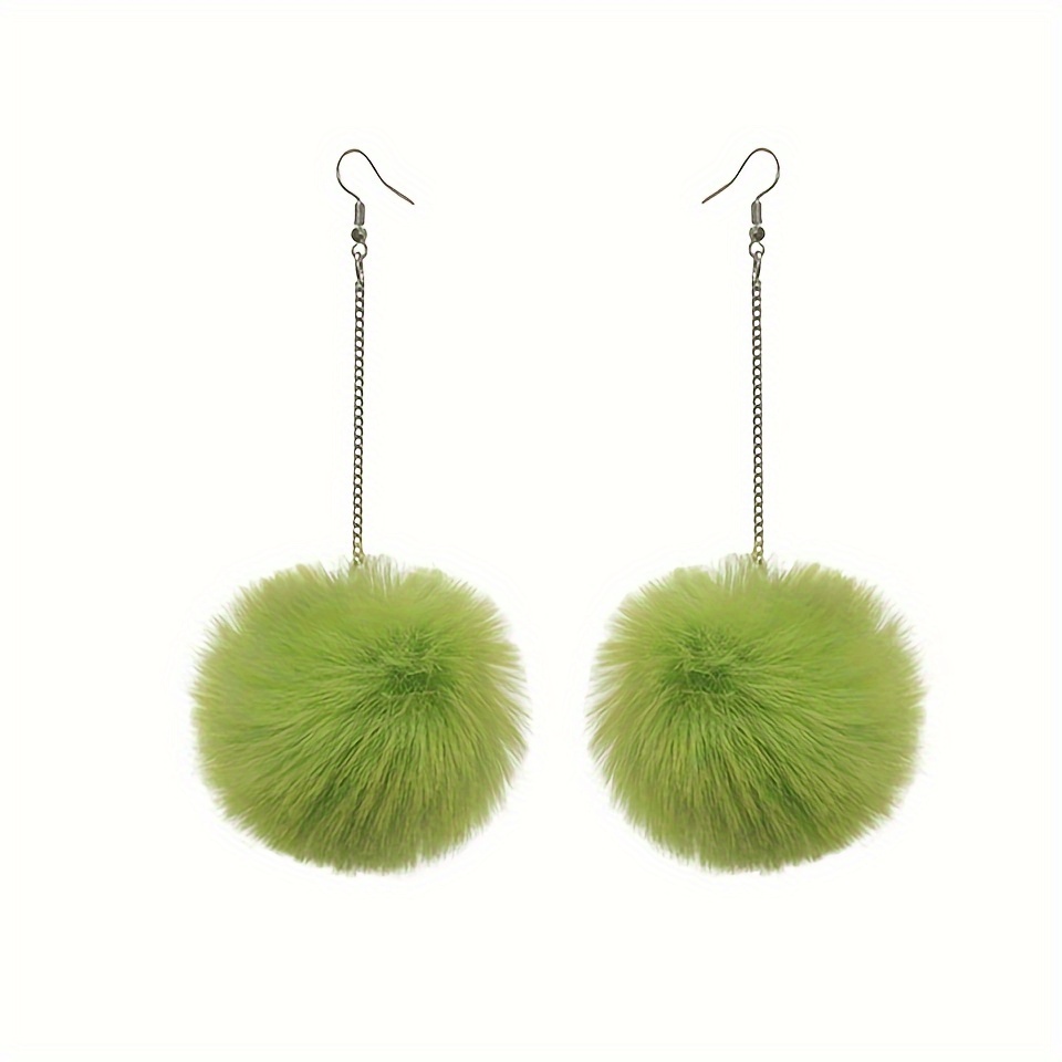 TEMU 1 Pair Of Dangle Earrings Ball Design Match Daily Outfits Party Additions For Her