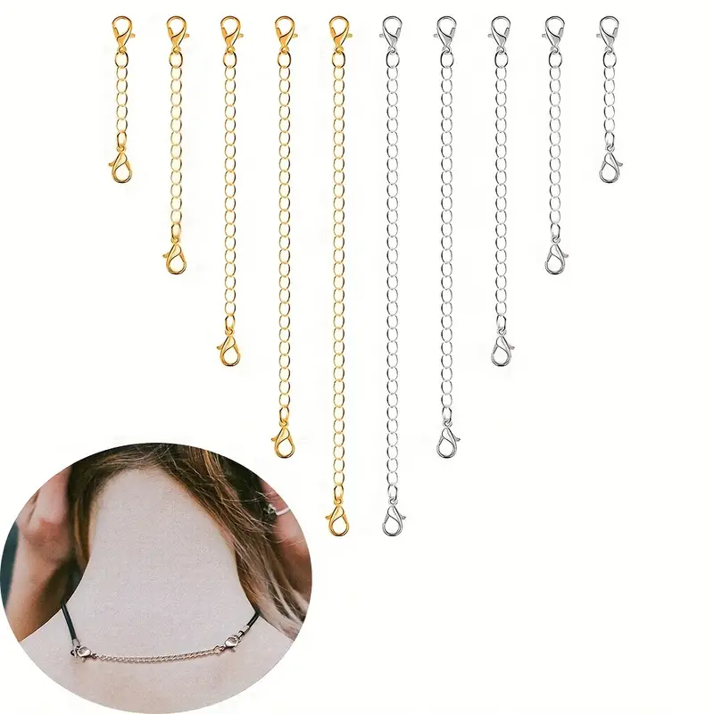 Necklace Extender Chain Links Lobster Clasps Extension Chain