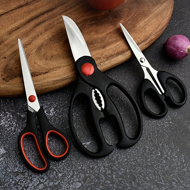 3pcs Stainless Steel Kitchen Scissors Set, Multifunctional Poultry