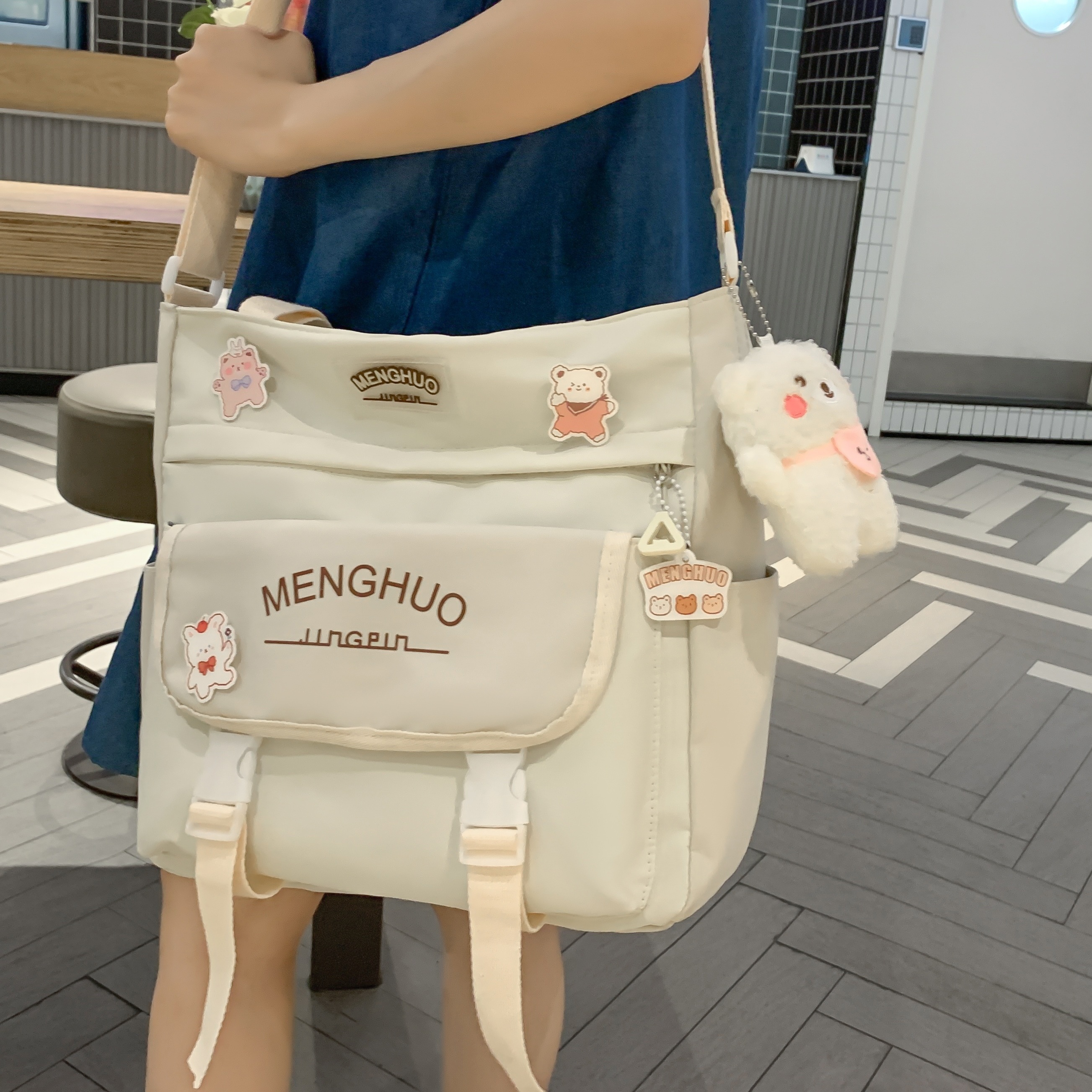 Fashion Japanese Anello backpack shoulder portable canvas bag cute girl