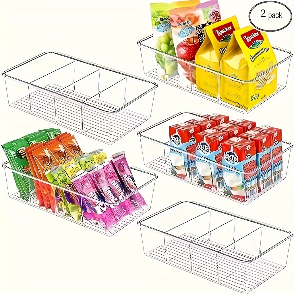 Food Storage Bins Clear Plastic Removable Snack Organizer - Temu