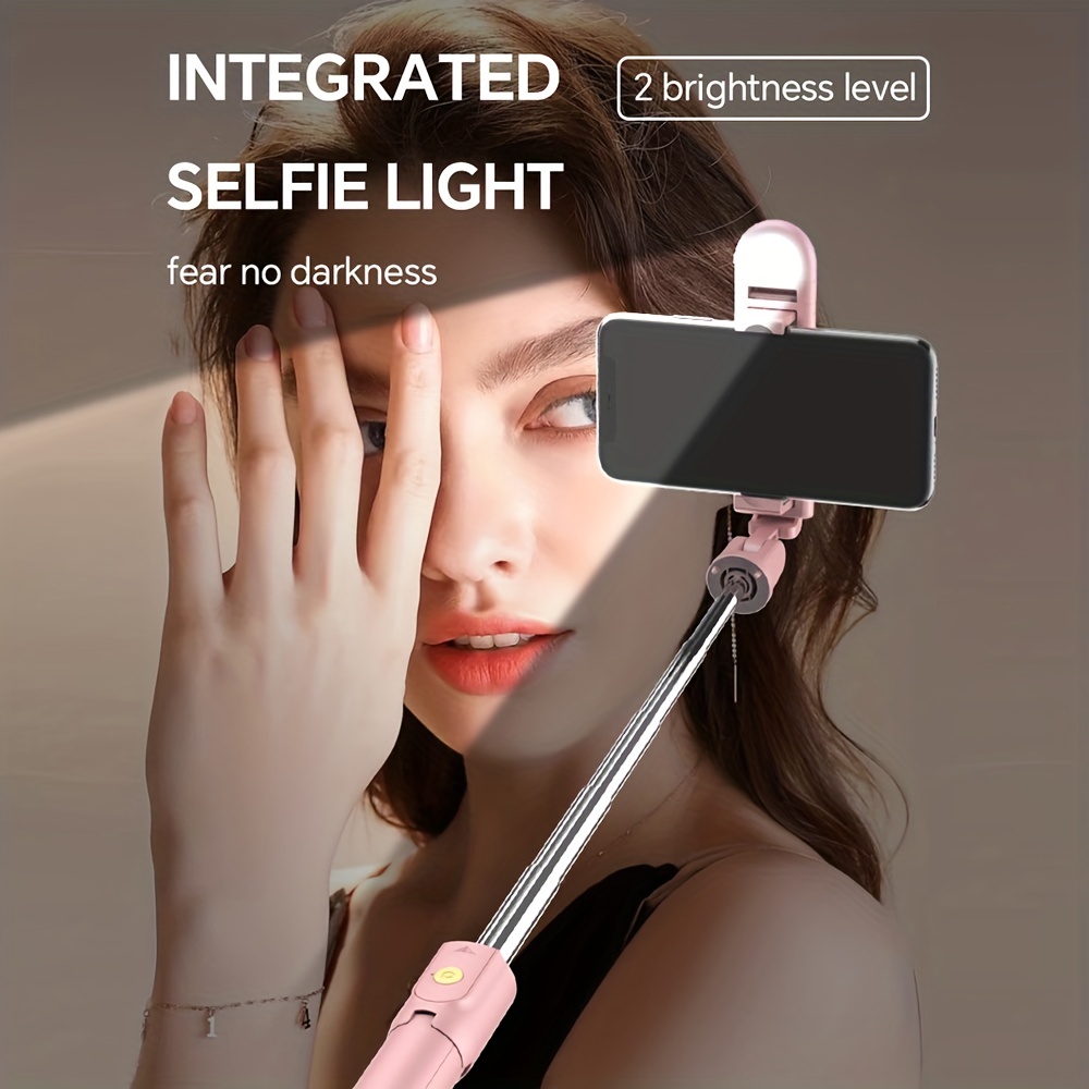 Selfie Stick Trípode Luz Relleno Desmontable Extensible - Temu Chile