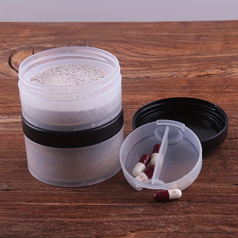 120ml Protein Powder Container Pill Organizer Capsule Sport