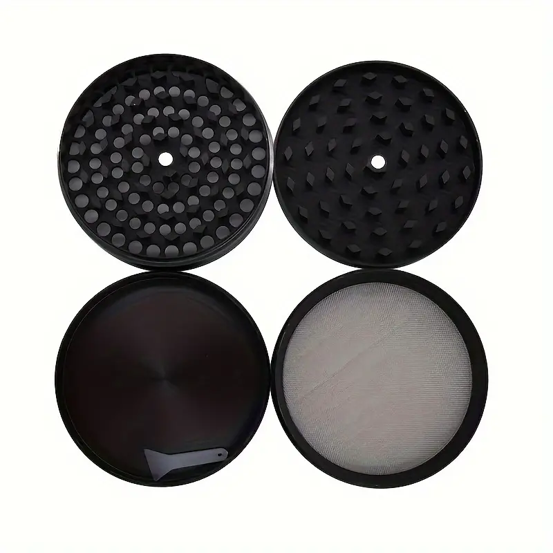 3pcs set black smoking set black spice grinder rolling tray portable storage case box gift for men household gadget christmas gifts christmas supplies christmas party supplies details 6