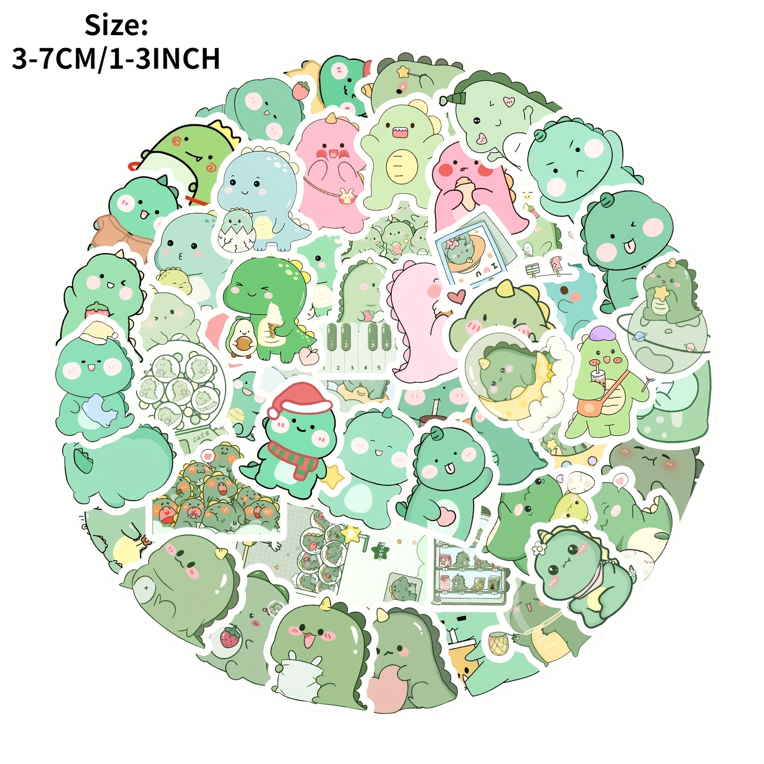 Send you 100 cute dino stickers for gadget and laptop by Kampioenstudio