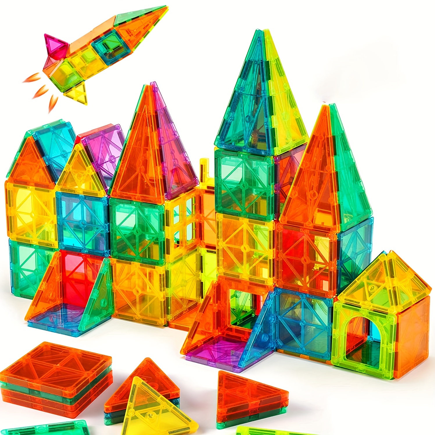 Bloques magnéticos de 173 piezas, mini azulejos de construcción magnéticos,  juguetes educativos inspiradores para niñas y niños de 3, 4, 5, 6, 7 y 8 a