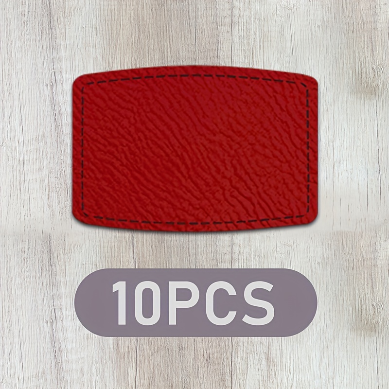 Blank Leatherette Patches with Adhesive, 10 Pcs Leather hat Patches for  Hats, Jackets, Backpacks (Brown)