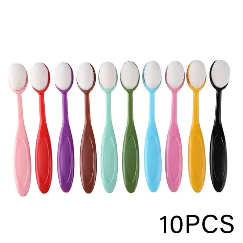 Yoseng 10 Pack Flat top Craft Ink Blending Brushes, Ink Blending Tool,  Blending Brush for Paper Crafter,with Holder(6pcs Colorful Large Sizes and  4pcs