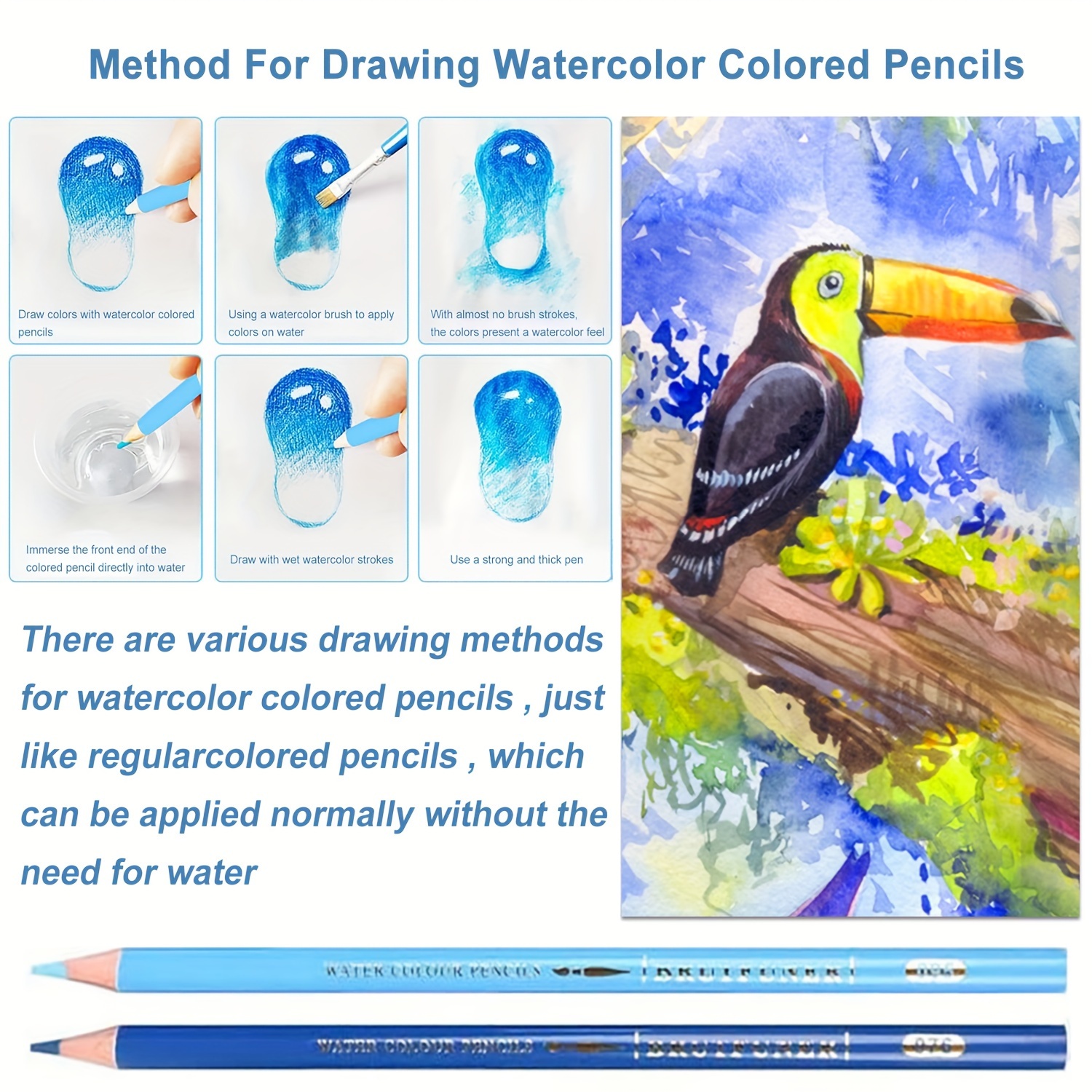 Watercolor Pencils - Professional /72/160 - Beautiful Blending Effects With  Wet Or Dry - Ideal For Coloring Book - Water Soluble Pencils For Kids  Adults Beginners - Temu