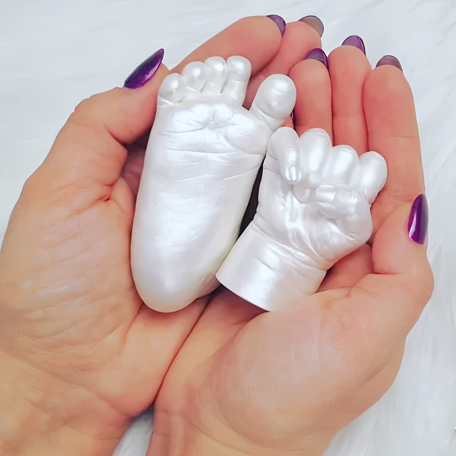 Baby Keepsake DIY Hand Casting Kit 3D Hand Print Powder Statue Molding Kit