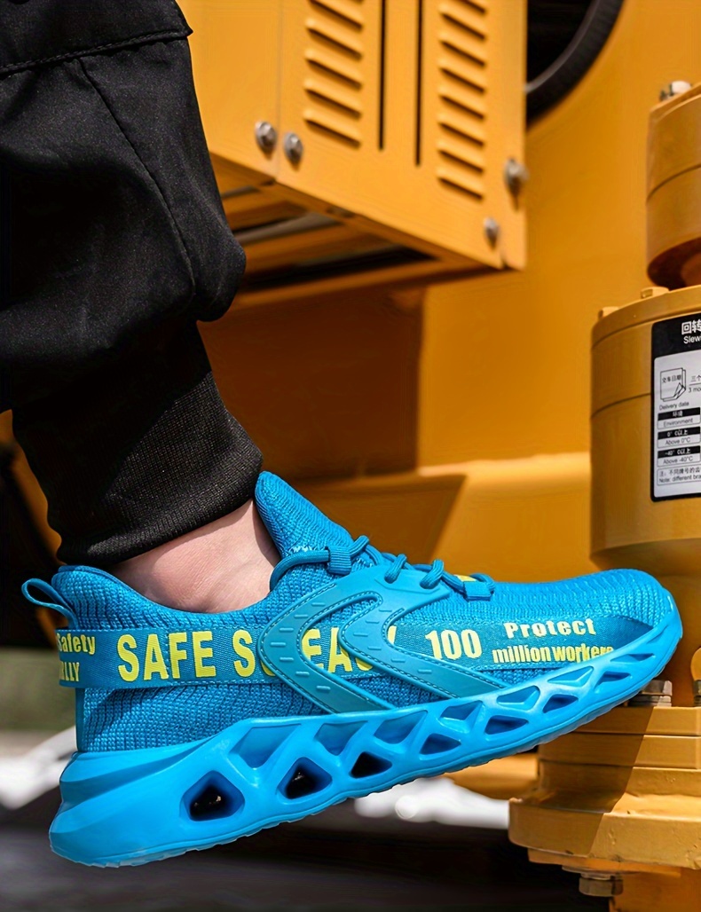 2022 Zapatos de seguridad para el trabajo Hombre Botas de seguridad ligeras Zapatillas  de trabajo indestructibles Zapatillas de trabajo para mujeres Plantilla  protectora de acero Zapatos de punta de aceroa-1