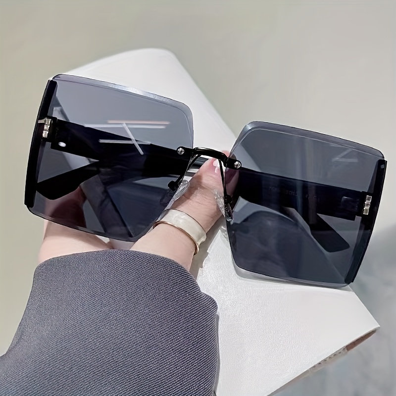Oversized Square Sunglasses Casual Gradient Glasses UV400