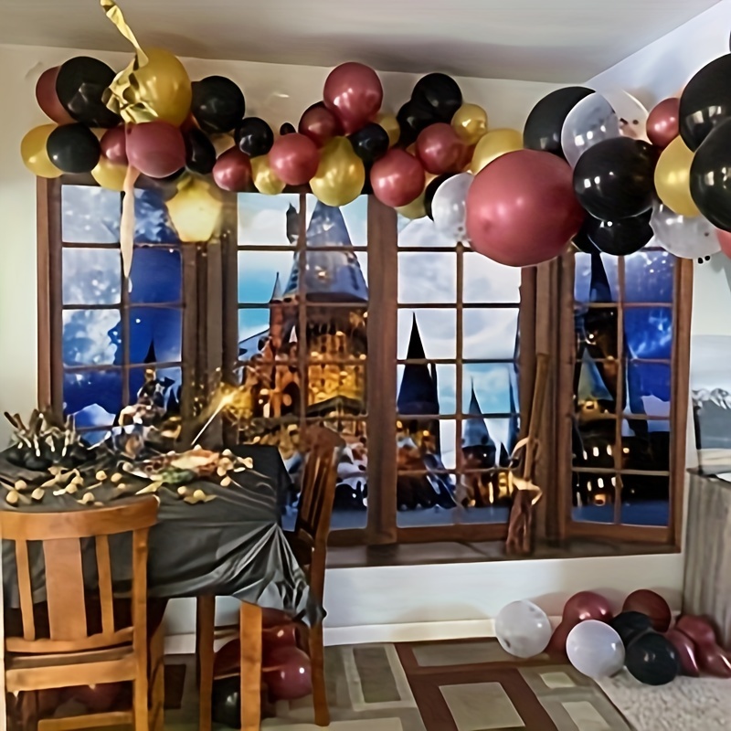 Harry Potter Happy Birthday Backdrop Banner Balloons Cake Decoration (7FT X  5FT) : : Home & Kitchen