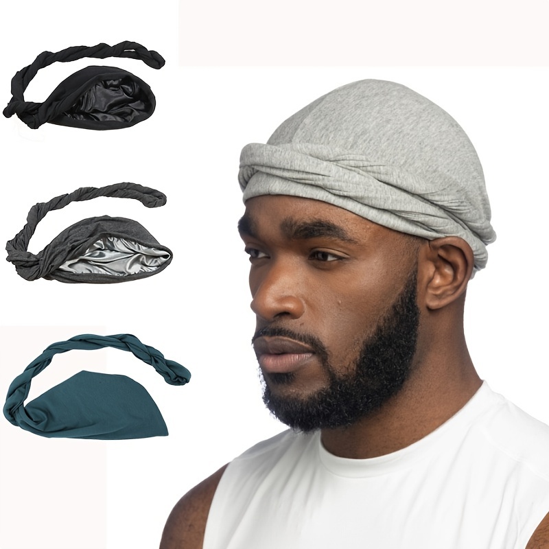 Hombre Street Basketball Pañuelo en la cabeza Hip Hop Elástico Sombrero de  cola larga (Negro)