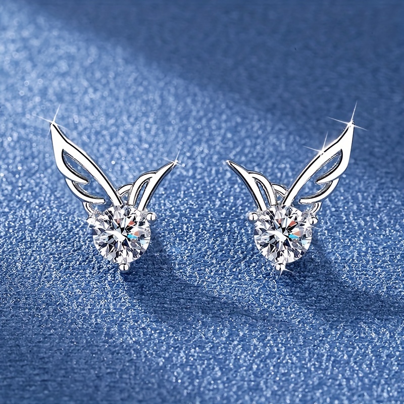 Angel Wing Stud Earrings - Temu