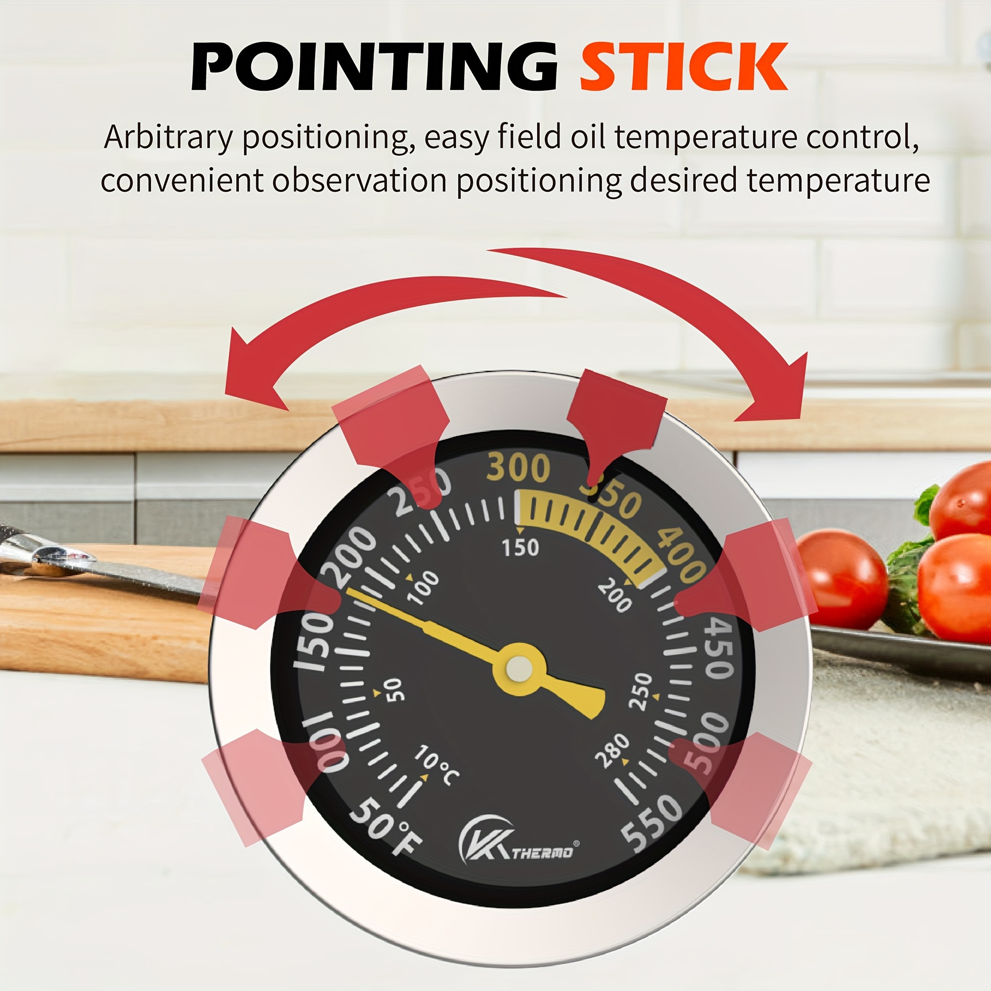 Food Thermometer Stainless Steel Candy Thermometer 2.5dial - Temu