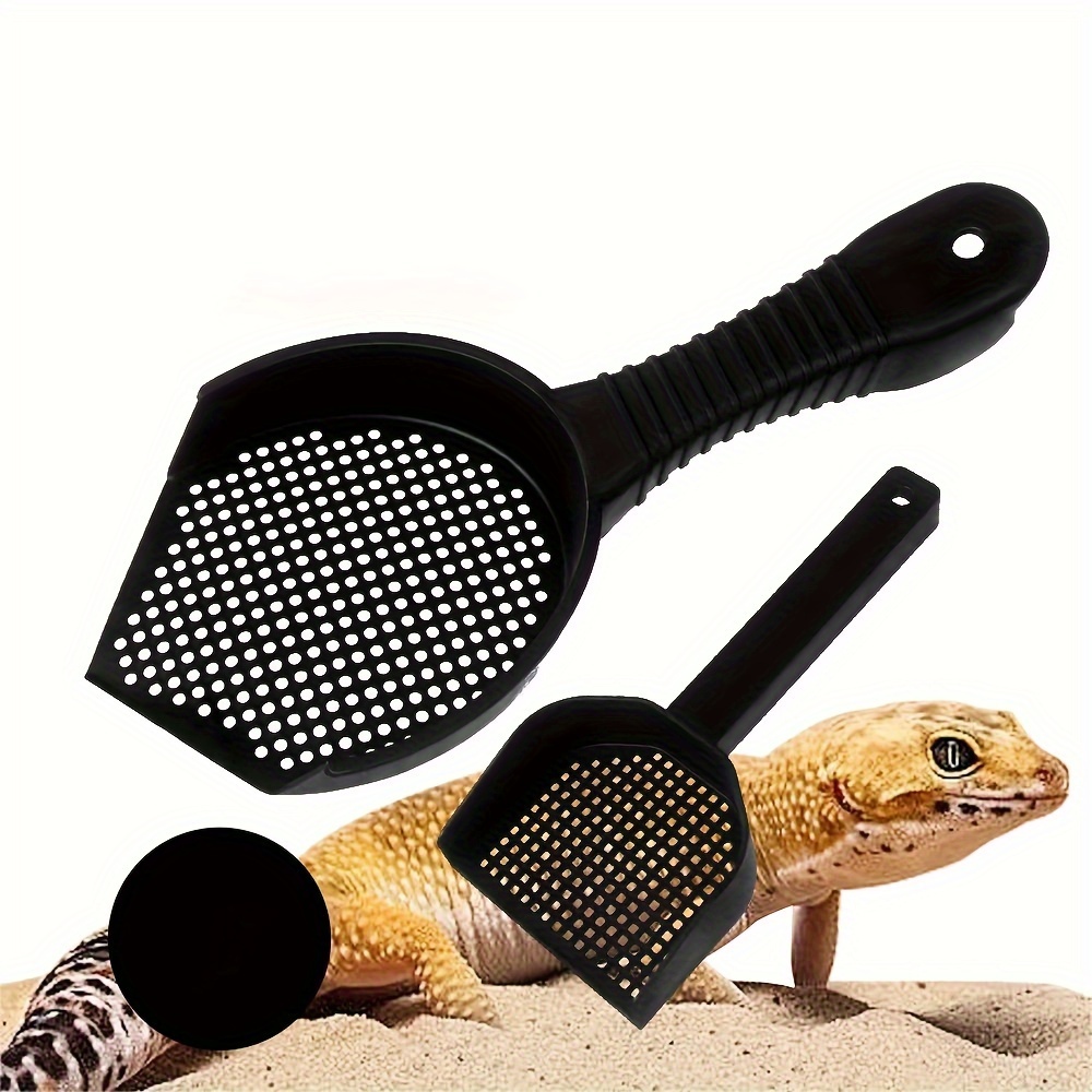 Acier inoxydable reptile pelle écran maille fine métal reptile poubelle  nettoyeur cuillère pour lit de sable
