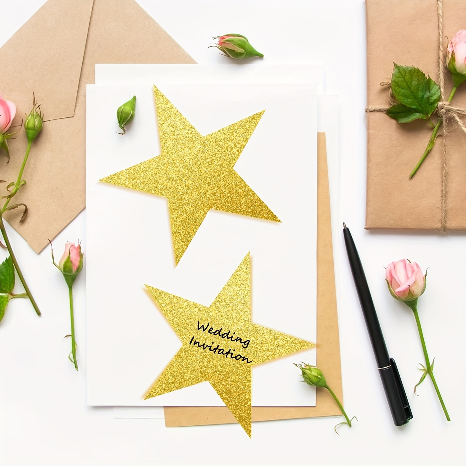 50 Gold Glitter Star Cutouts Perfect For Bulletin Boards - Temu Australia