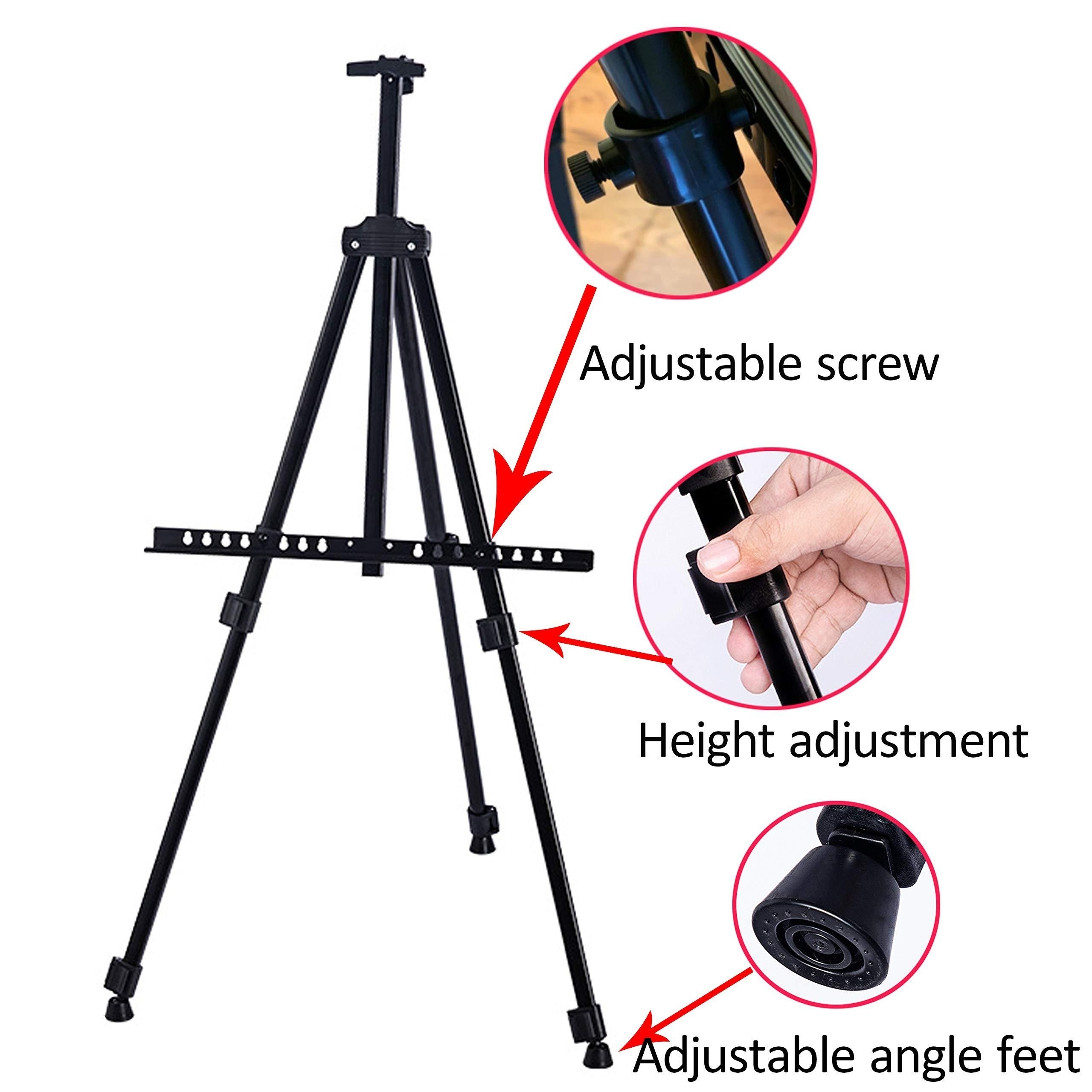 Wooden Easel Stand 4 Feet, Angle and Height Adjustment