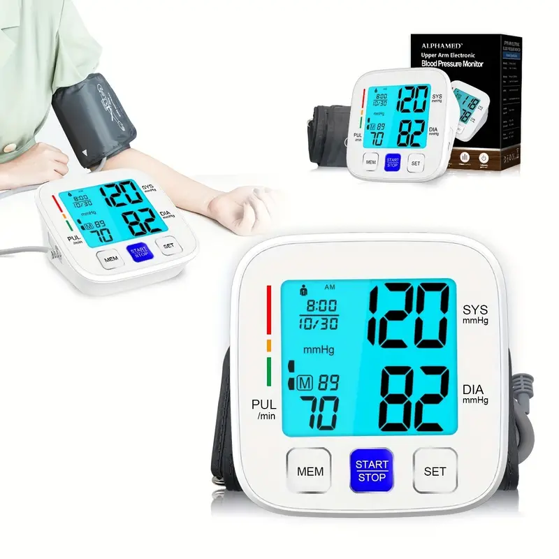 Blood Pressure Monitor, Extra Large Upper Arm Bp Cuff, Digital Bp Monitor,  Automatic Blood Pressure Cuff With 180 Memories - Temu
