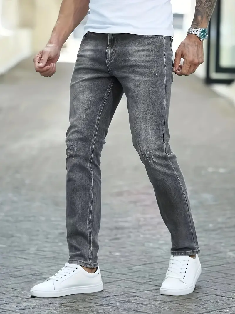 Men's Stretchy Slim Fit Straight Pants