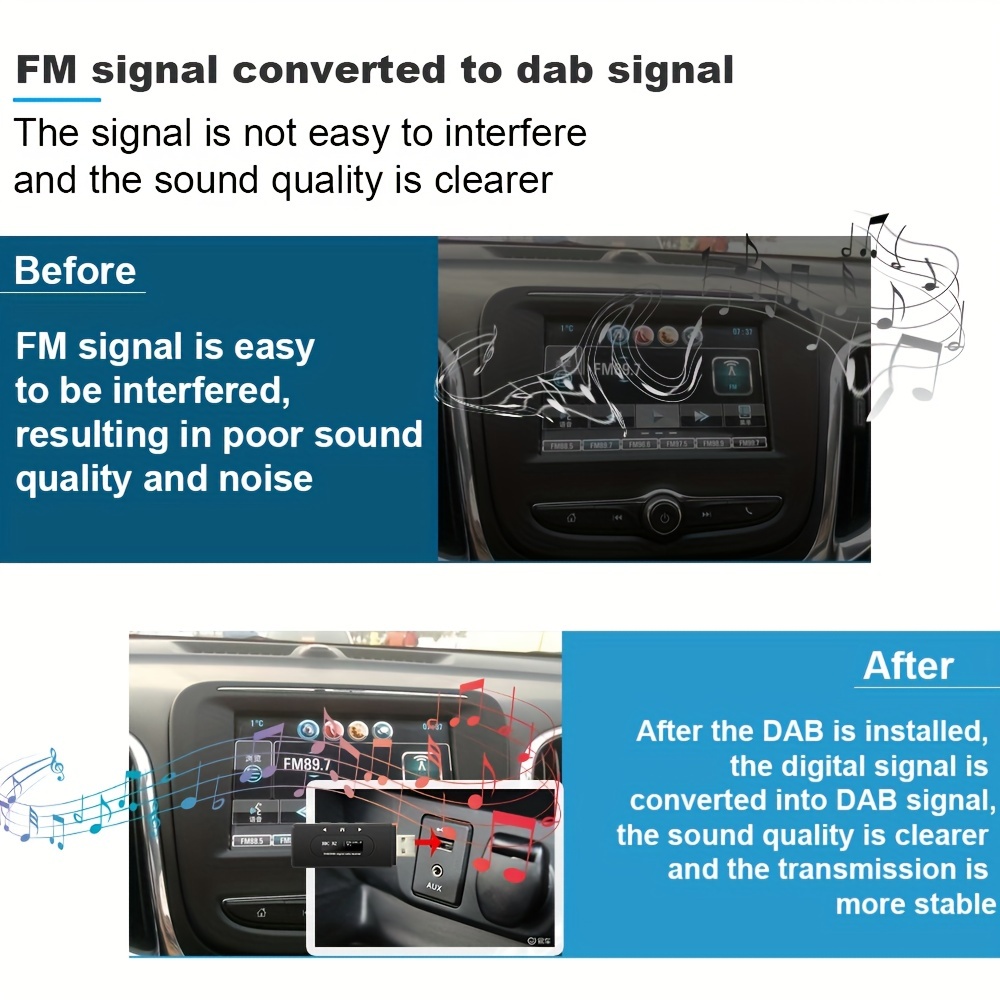Dab + Universal Fm Audio Forwarding Dab Receiver Car Radio - Temu