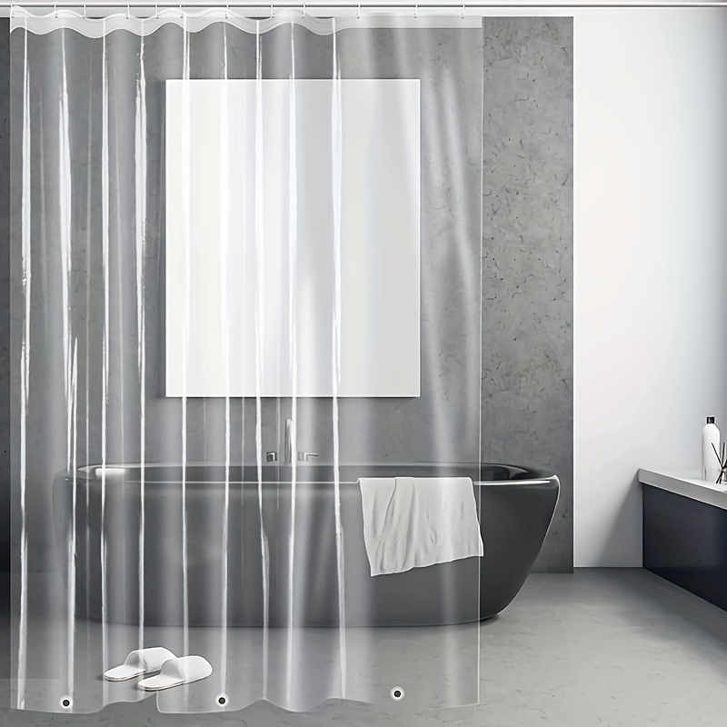  Cabilock 3 piezas de cortina de ducha transparente, cortinas de  ducha de baño, cortinas de ducha transparente, cortina de ducha interior,  cortina de ducha interior de Eva 3D : Hogar y