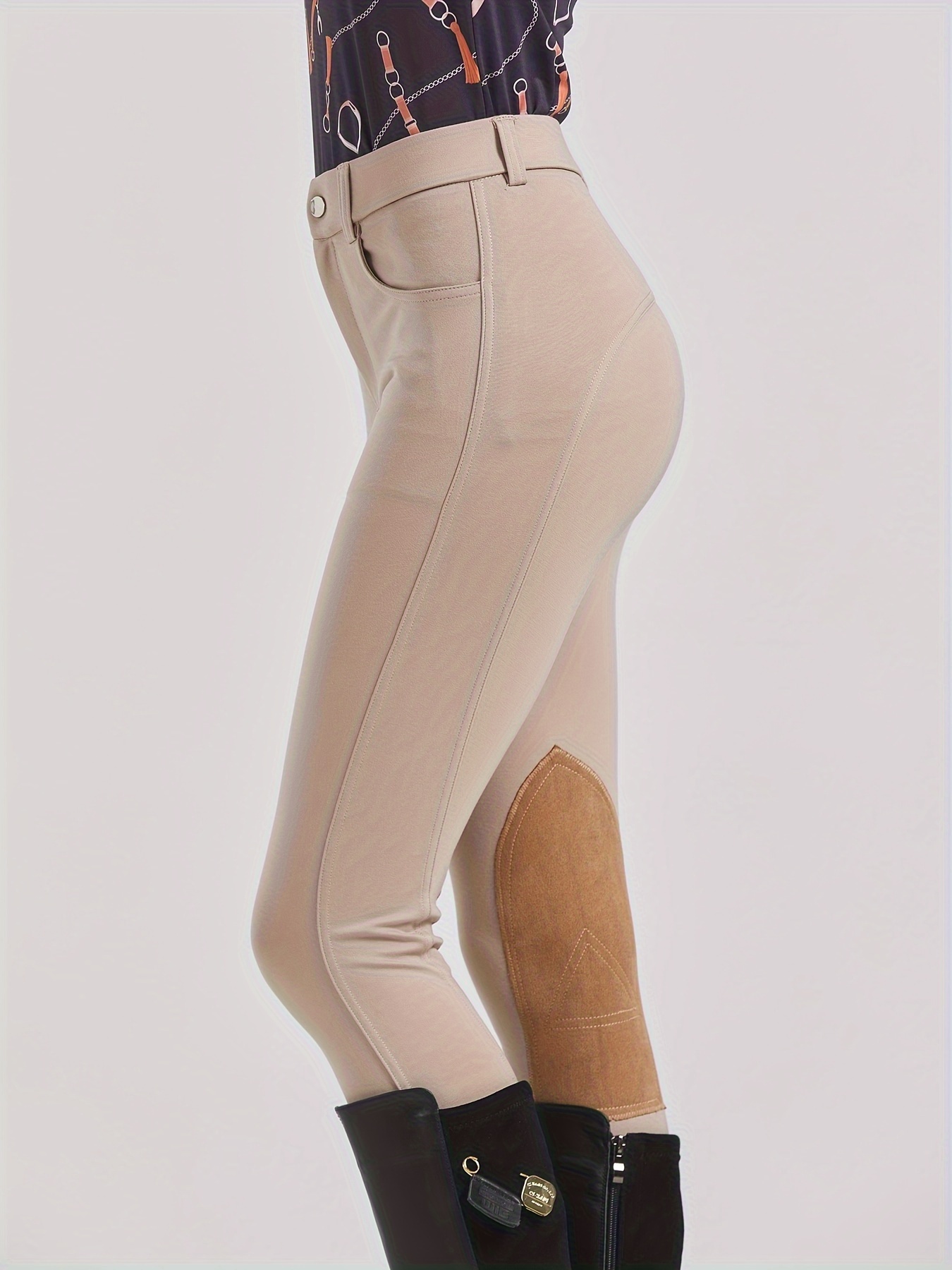 Fashion Women High Waist Elasticity Horse Riding Pants Equestrian