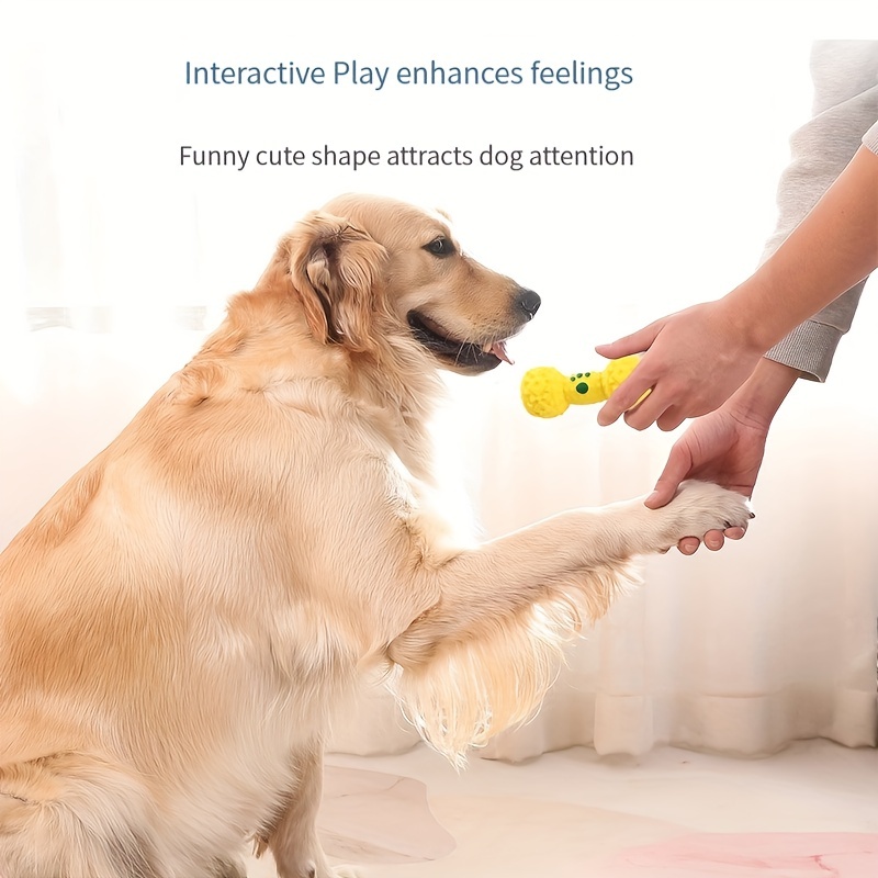 Perro Duradero Chew Toy, Juguete De Juego Interactivo En Forma De Mancuerna  Para Perros, Juguete De Entrenamiento Para Limpiar Dientes Suministros Par