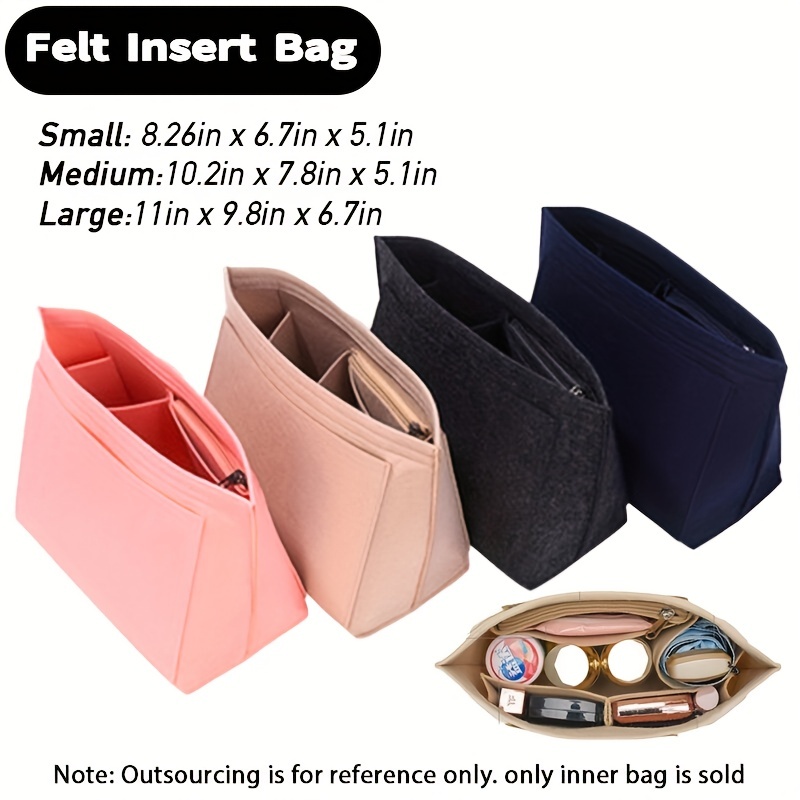 Felt Cloth Insert Bag Organizer Make Up Handbag Travel Inner Bag